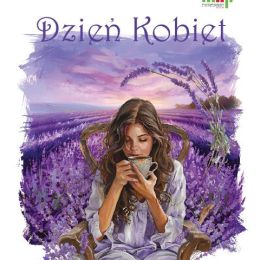 Grafika - kobieta i wrzosy