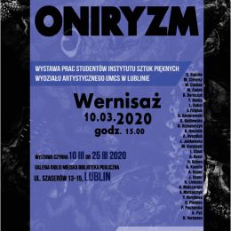 Plakat do wystawy ONIRYZM