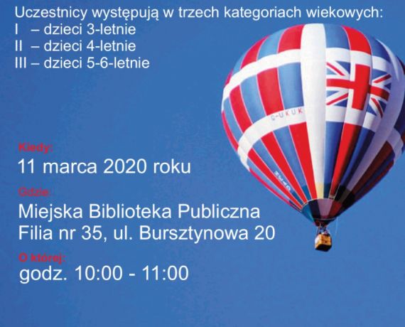 Plakat do Festiwalu Piosenki Angielskiej