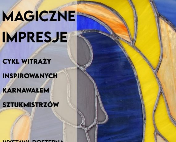 fragment grafiki promującej wystawę witraży Alicji Paszkowskiej