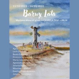 Plakat wystawy akwarelowej "Barwy lata"