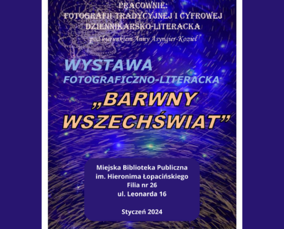 Barwny Wszechświat - plakat wystawy