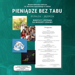 Grafika promująca projekt "Pieniądze bez tabu"