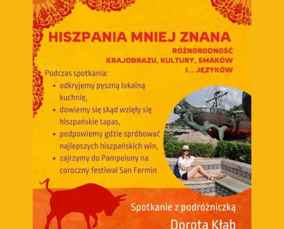 Hiszpania mniej znana - grafika promująca spotkanie