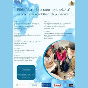Biblioteka dobrostanu - cykl szkoleń dla pracowników - plakat