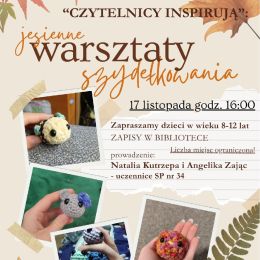 fragment plakatu warsztatów szydełkowania